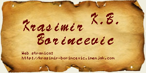 Krasimir Borinčević vizit kartica